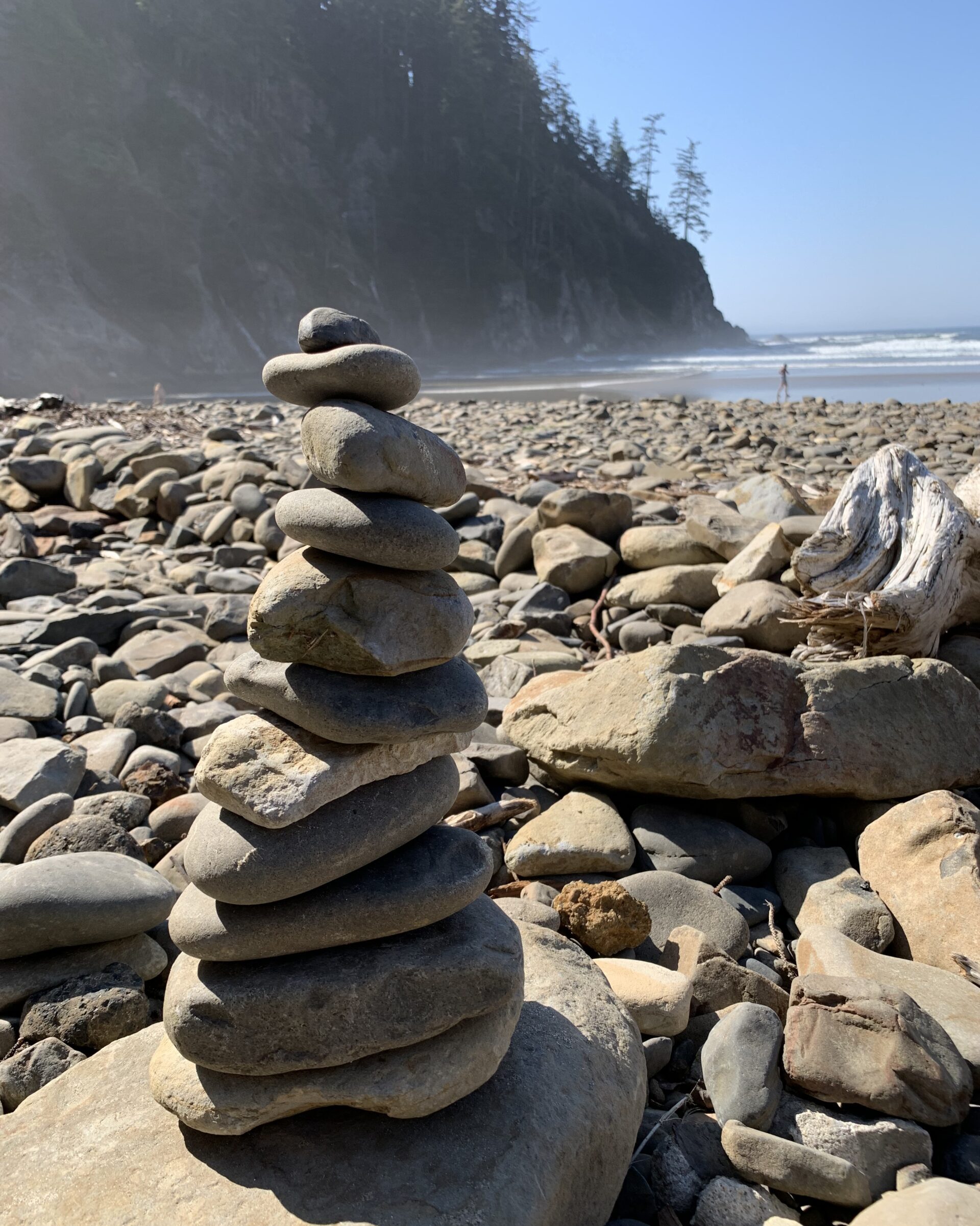 Zen rocks by the water; Meet IFS therapist Seth Auman
